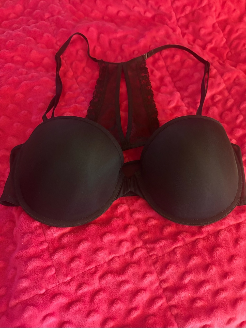 Wacoal Black Lace Racerback Push-Up Bra - Women Intimates 34C